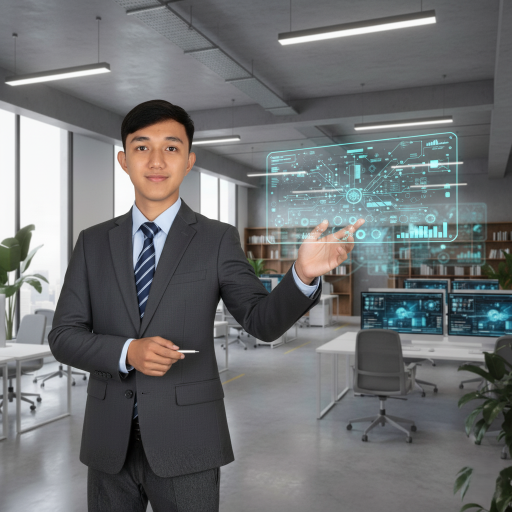 AI manufacturing factory overview graphic